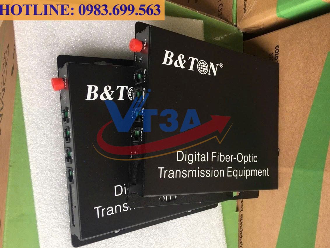 Bộ chuyển đổi quang sang thoại 4 kênh BTON BT-4PF-TR