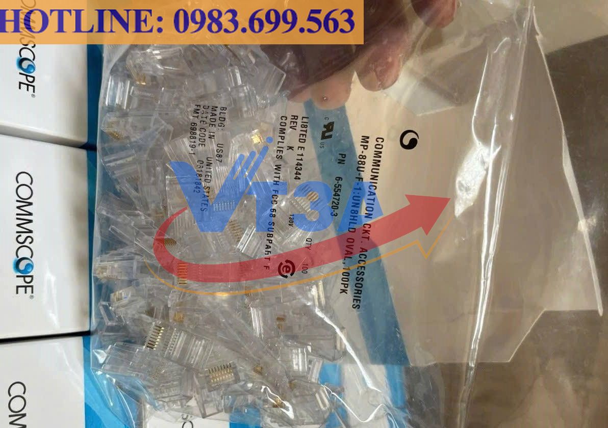 Hạt mạng Cat5e Commscope 6-554720-3 