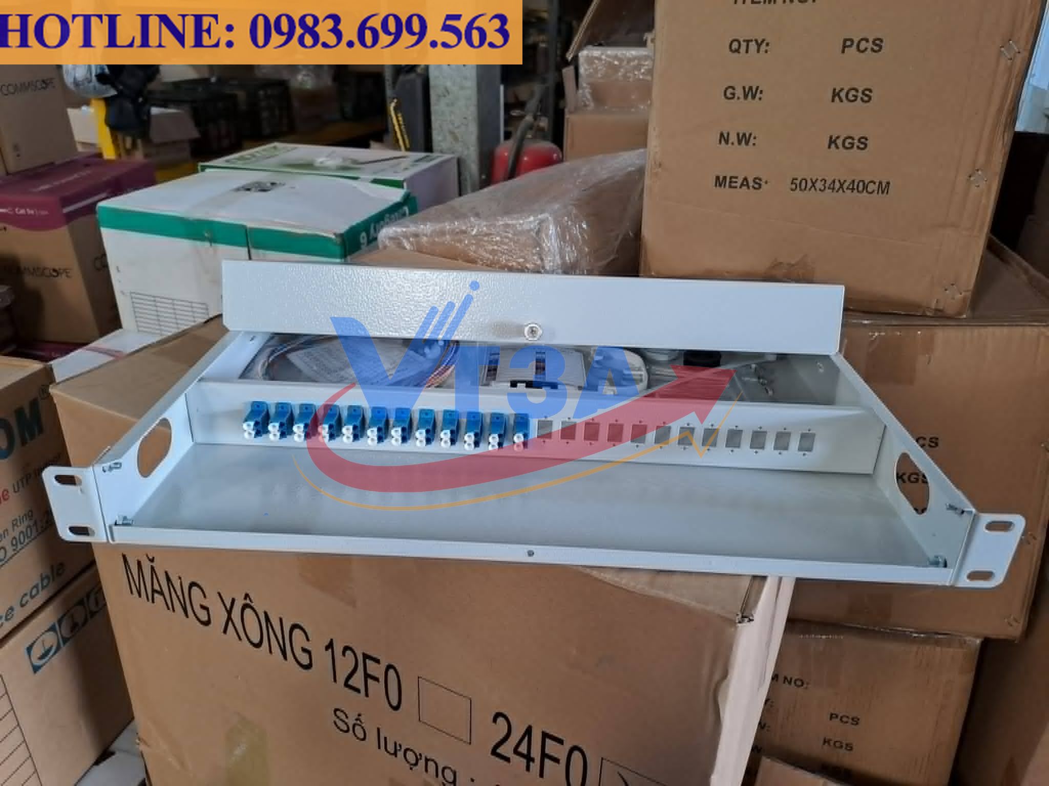 Hộp phối quang 24FO gắn rack 19 chuẩn LC/UPC
